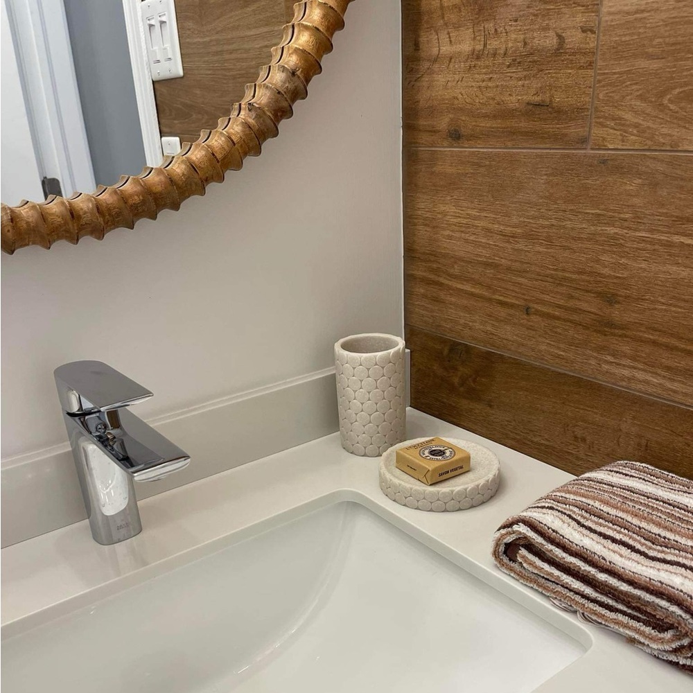 Bathroom Soap Dish & Tumbler Set of Two